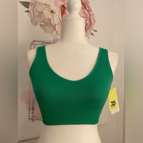 All In Motion Classic Seamless Sports Bra in Vibrant Green - Picture 1 of 11